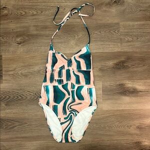 Small Lively Halter One Piece Swimsuit | Paint Brush
